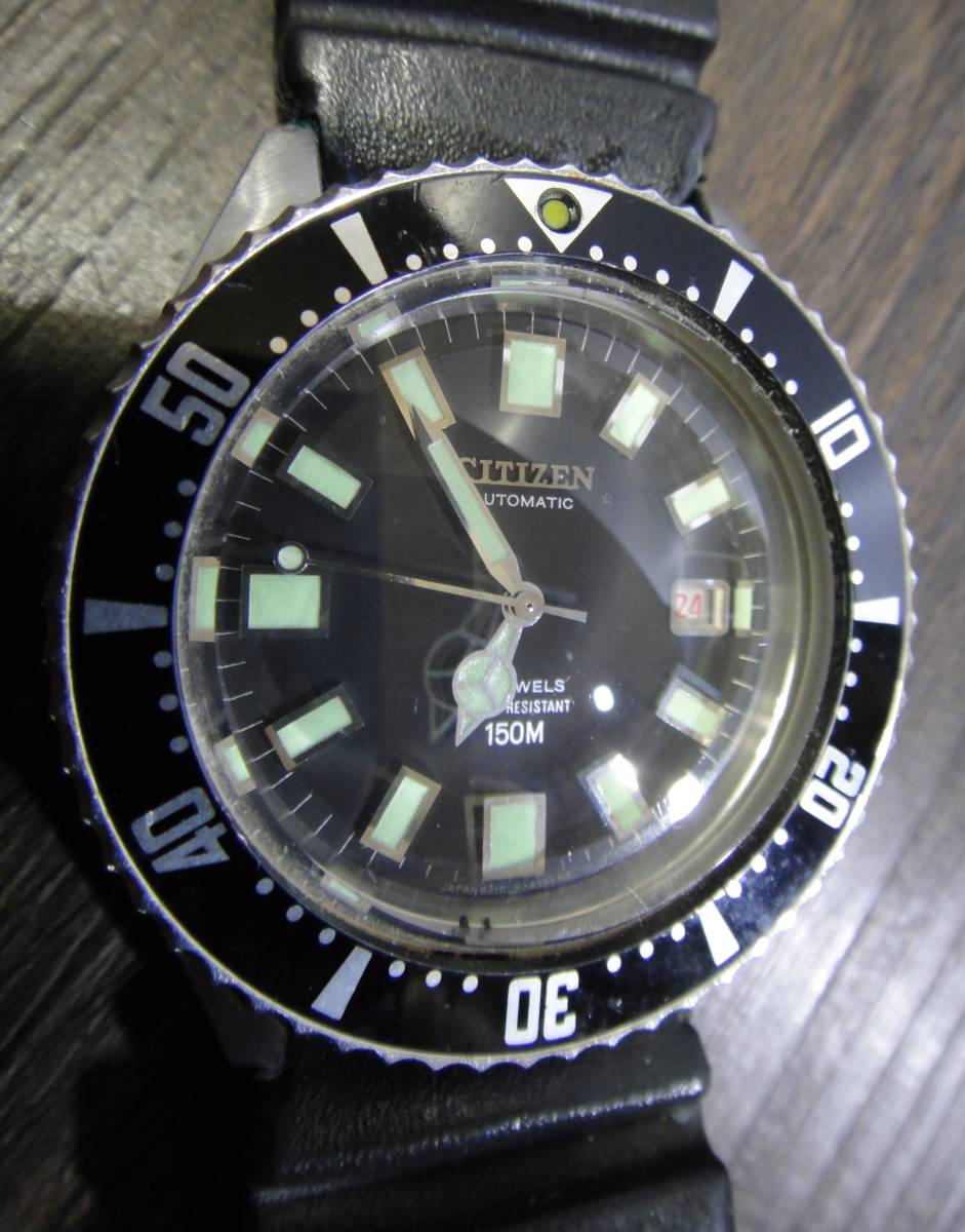 ★ CITIZEN DIVER'S AUTOMATIC 150M 21Jewels / 4-820489 Y , GN-4-S , 52-0110 ◇ MEN'S WATCH【 中古：稼働品 】_画像1