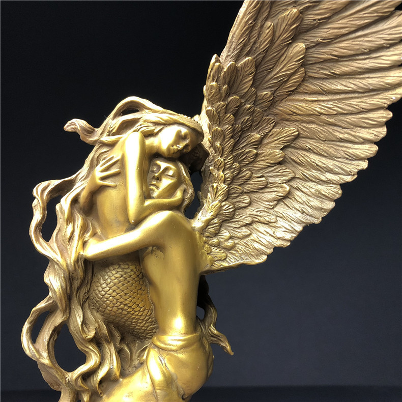銅製　西洋美術 ブロンズ 　抱き合う男女　女性像 　女神　天使　ヌード　女性　少女　美人　裸婦　仏像　置物　重さ約1955ｇ_画像2