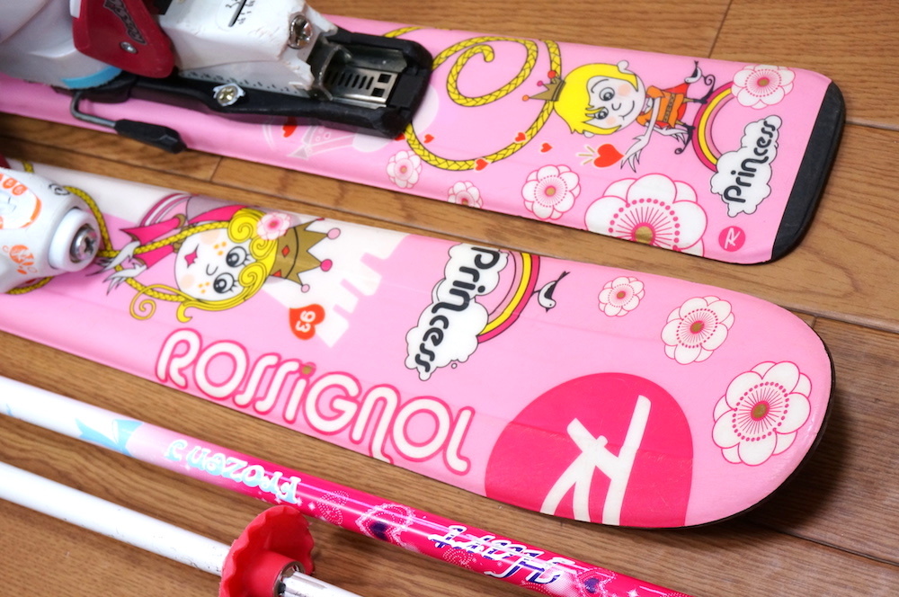 93cm 靴19cm ROSSIGNOL 子供用カービングスキーセット 中古 (90 100)_画像3