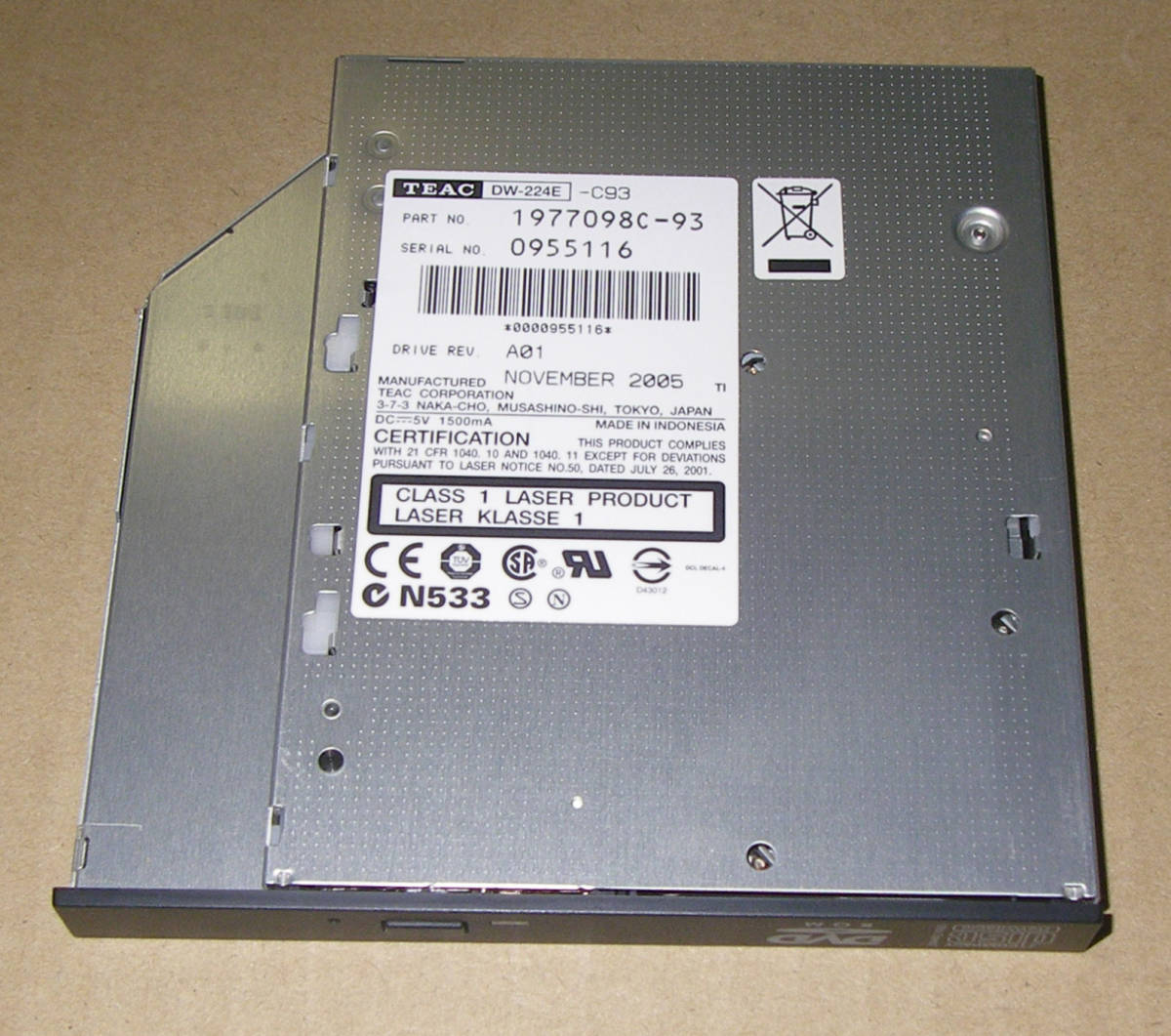 *FOSTEX оригинальный CD-ROM DRIVE TEAC DW-224E C93*OK!!*