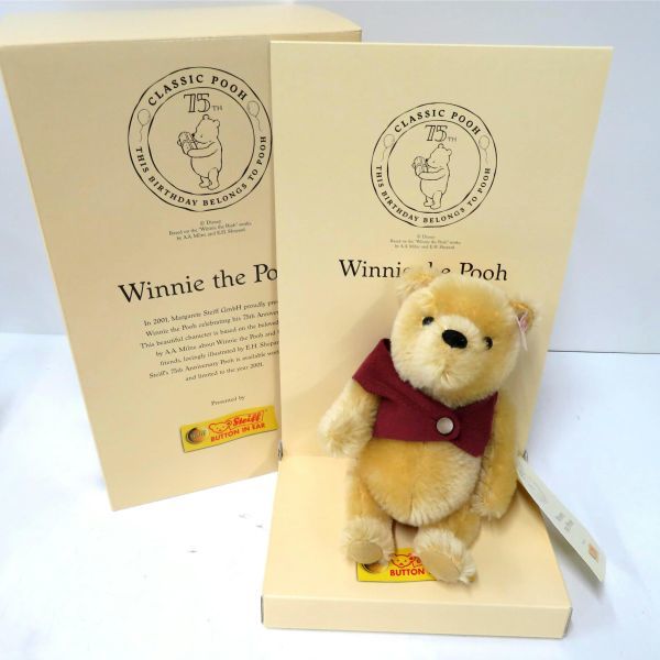 Steiff/シュタイフ くまのプーさん テディベア　75周年記念 75th Anniversary Winnie Pooh Bear