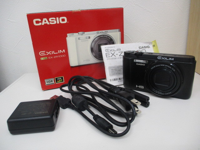 0602A　CASIO カシオ コンパクトデジタルカメラ EX-ZR1000 通電/簡易動作確認済 箱付_画像1