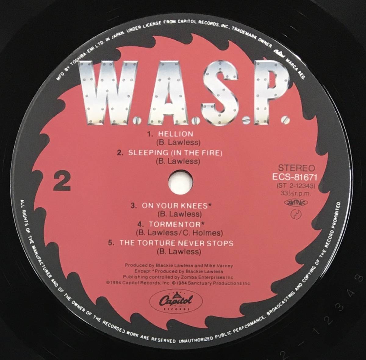 LP W.A.S.P. - 魔人伝 ECS-81671 ポスター 帯付 WASP ワスプ Blackie Lawless ブラッキー・ローレス_画像8