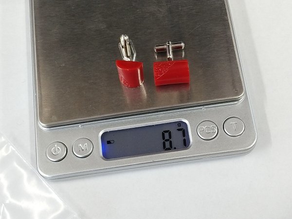 0101L15　本珊瑚　サンゴ　カフスセット　彫刻品　約8.7ｇ_画像10