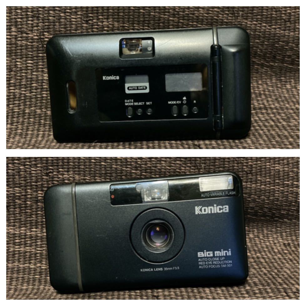 Konica Big mini フィルムカメラ BM-301 LENS 35㎜ F3.5 2台　ジャンク品_画像6