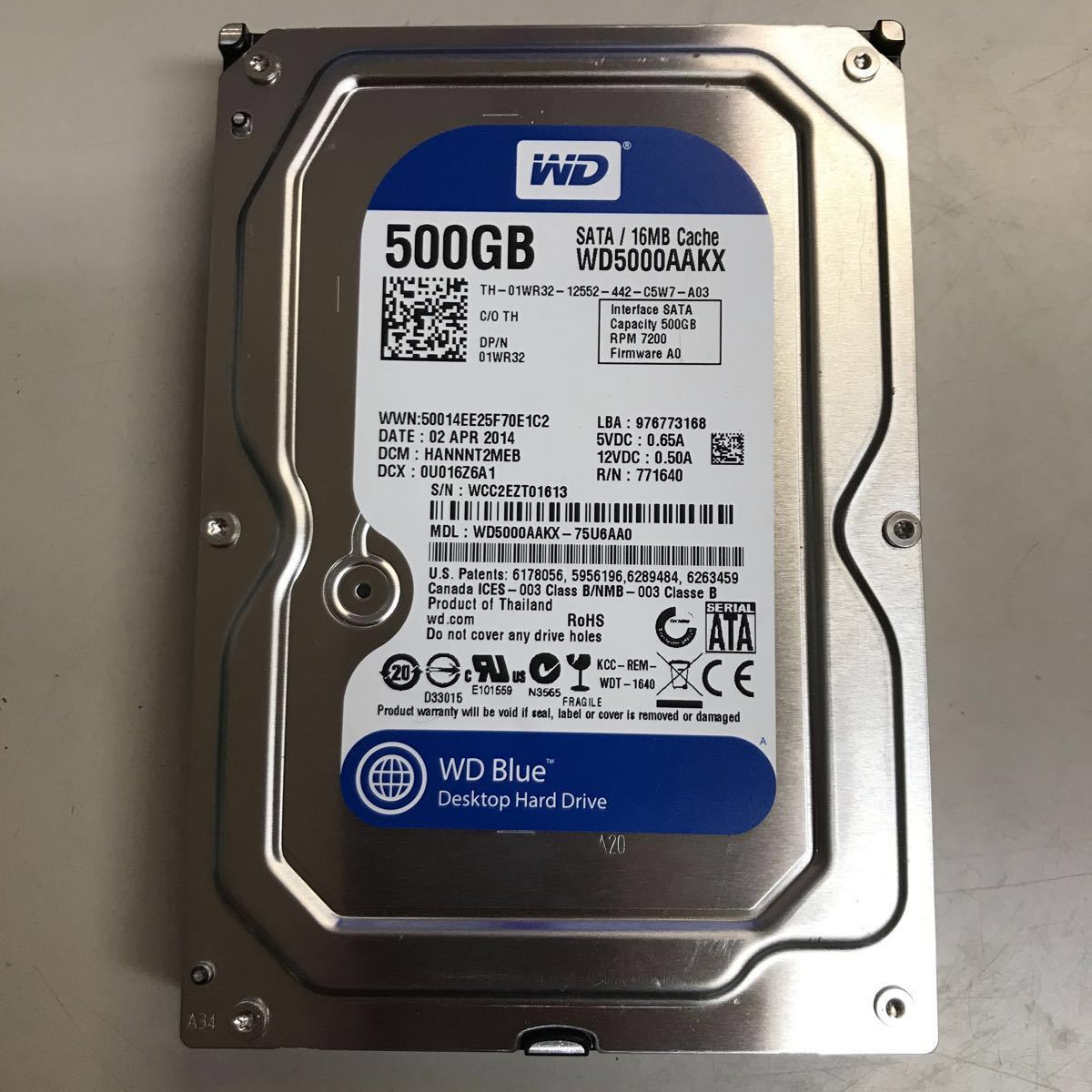 HDD 500GB внимание WD5000AAKX e44