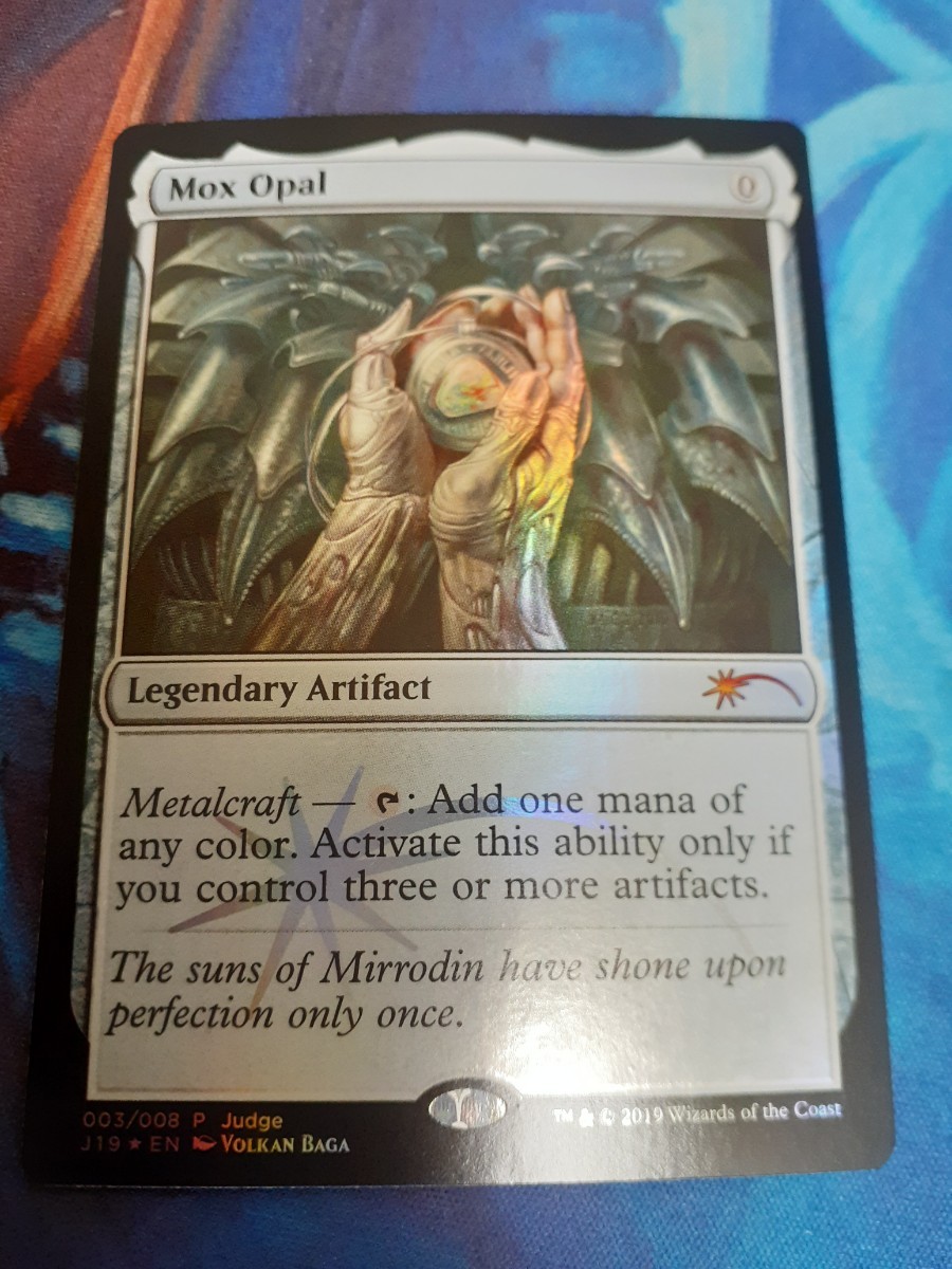 mtg オパールのモックス　英語　ジャッジ　プロモ　foil_画像1