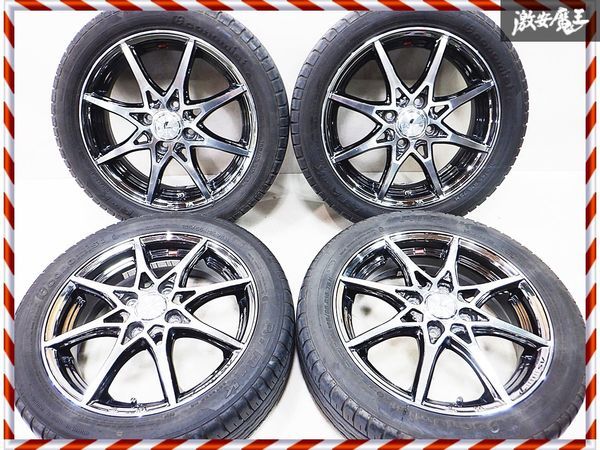 ◆溝あり◆ Weds ウェッズ LEONIS SV レオニス 15インチ 4.5J +45 4穴 PCD100 Economist ATR-K 165/55R15 2020年 ワゴンR アルト ラパン_画像1