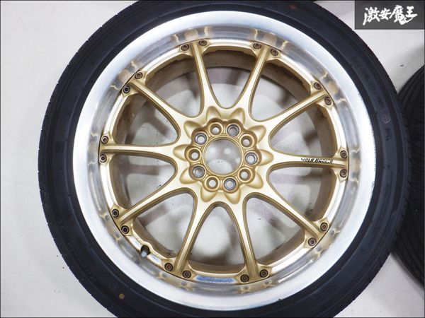 RAYS レイズ VOLK RACING ボルク レーシング GT-N 18インチ 7.5J +48 5穴 PCD100 ホイール ゴールド 215/45ZR18 89W レガシィ インプレッサの画像4