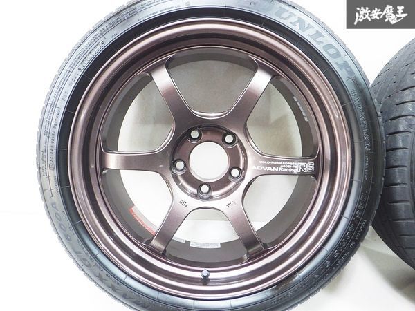 ◆美品! キズ無し!◆ ヨコハマ ADVAN Racing FORGED A6061-T6 R6 鍛造 18インチ 8.5J +45 5穴 PCD114.3 シルビア スカイライン チェイサー_画像3