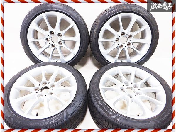 ◆溝あり!!◆ BMW純正 OP オプション E85 Z4 17インチ 8J +46 5穴 PCD120 ピレリ DRAGON SPORT 225/45R17 2021年 4本 E87 E89 E90_画像1