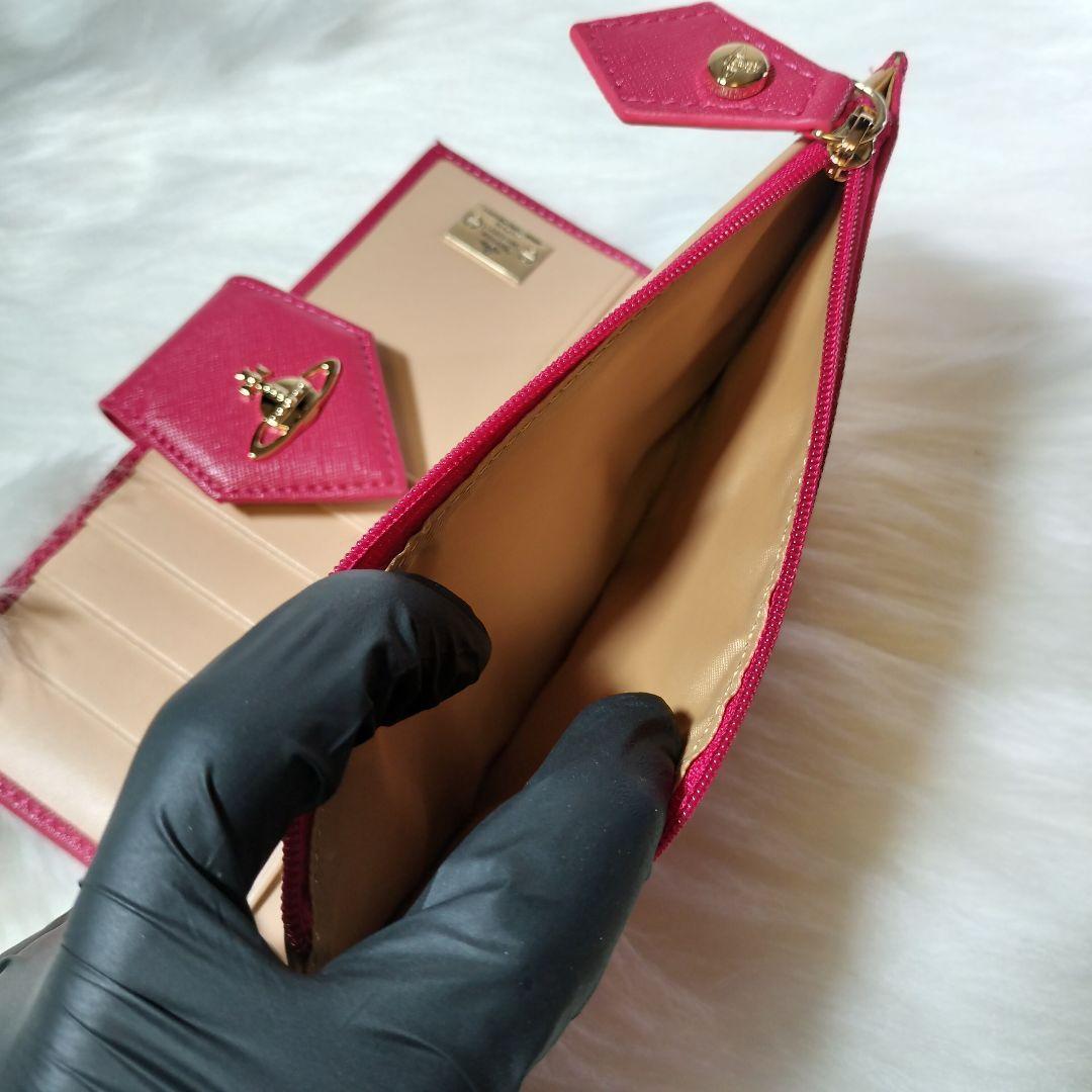 67Vivienne Westwoodヴィヴィアン長財布 二つ折り ピンク 新品