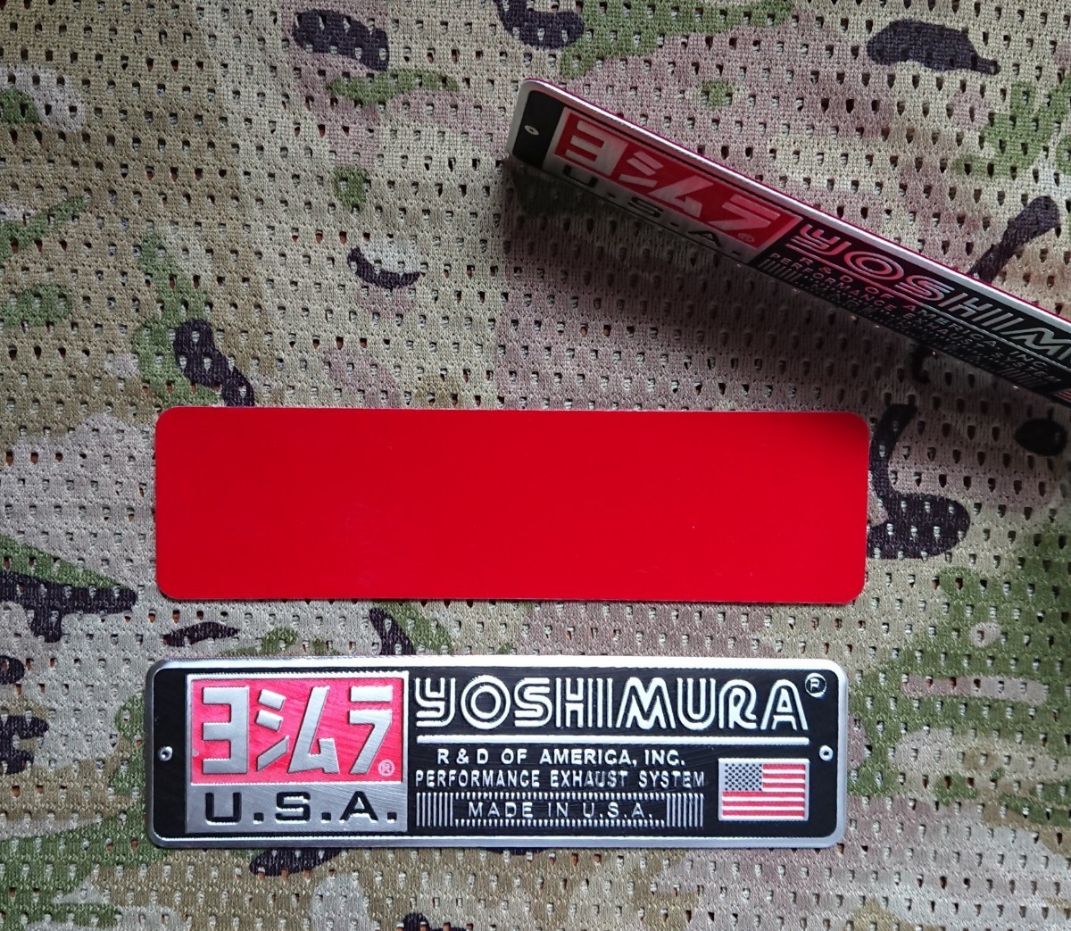 ヨシムラUSA#YOSHIMURA・USA#バイクDecal□“3D”アルミニウム“耐熱”Bikeステッカー■サイズ:14×3.8㎝■JH105×1枚:期間限定特価！599円_画像3