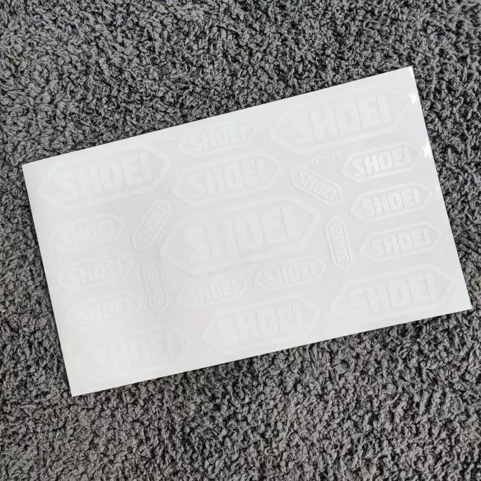 “SHOEI”Bike &Helmet Transfer Sheet Sticker□“高品質”防水+転写バイクステッカー集□QT178/黒+白=計2枚セット：送料込み1199円_画像3