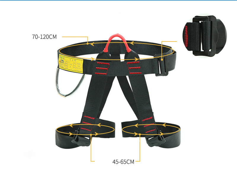安全帯 半身 腿掛けベルト ハーネス型 登山用 空中作業 安全帯補助具 合金鋼 ポリエステル製 ウェスト 70-120cm_画像4