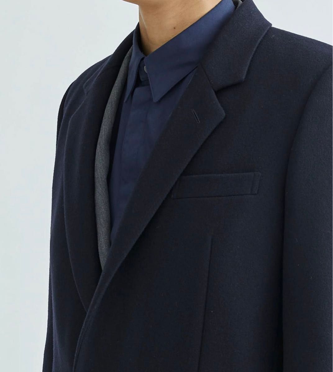 美品】サリバン/チェスターコート/ダークネイビー/サイズ44(M〜L 美品】サリバン/チェスターコート/ダークネイビー/サイズ44(M〜L