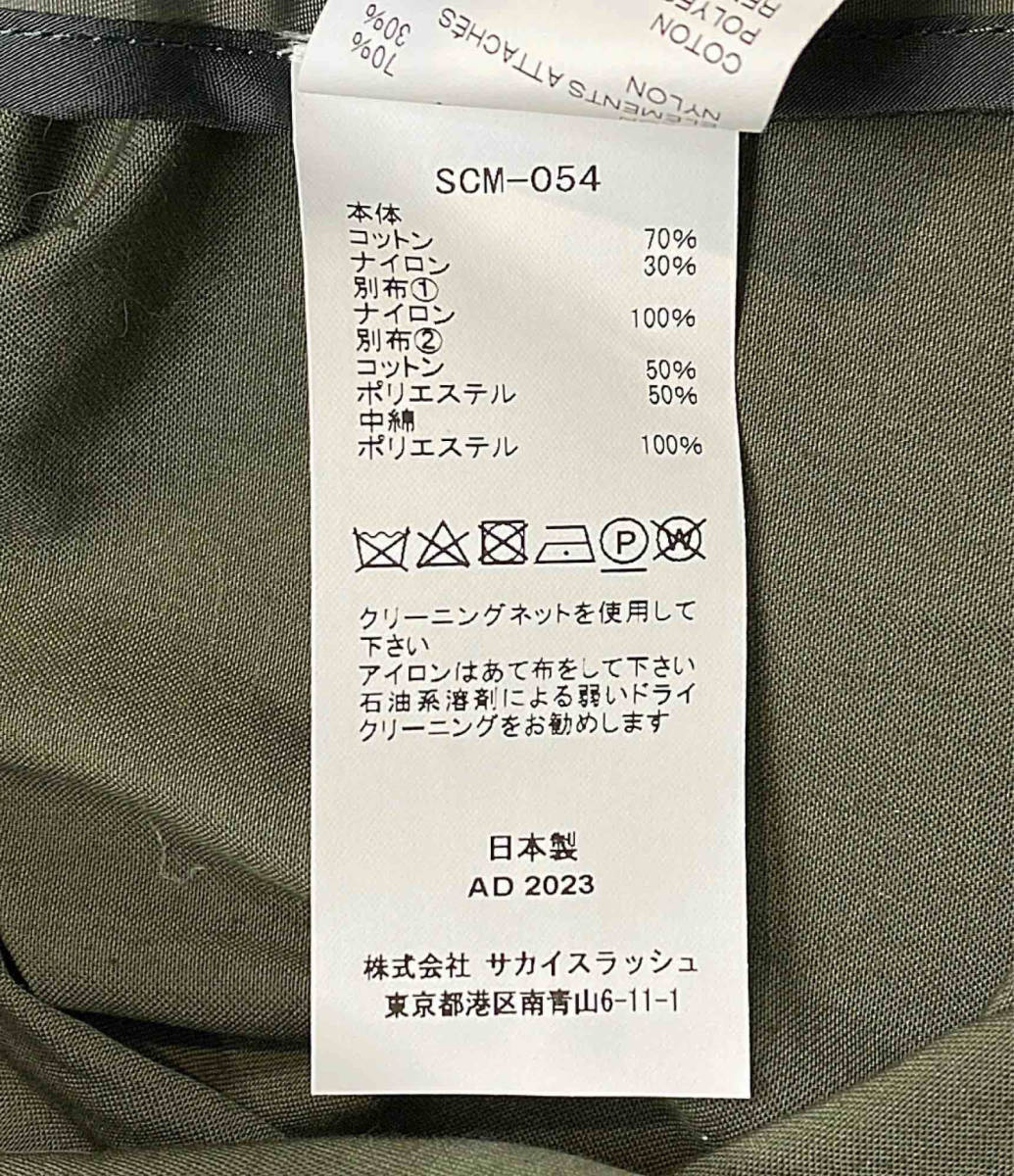 sacai SCM-054 Cotton Oxford x Nylon サイズ2 切替ミリタリーブルゾン サカイ 店舗受取可_画像4