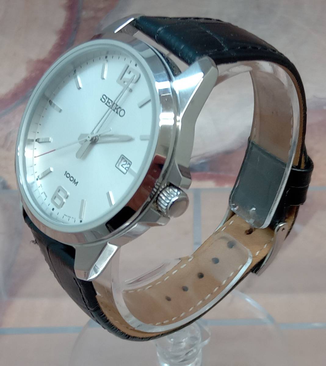 上品なファッション SEIKO セイコー/アナログ腕時計/6N42-00J0 /革ベルト/文字盤白 その他