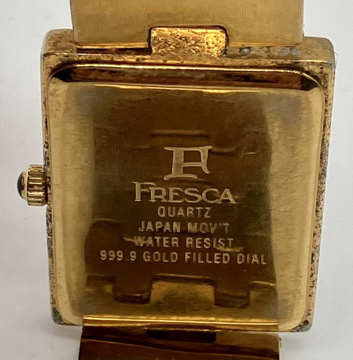 ジャンク【不動の為】 FRESCA インゴットウォッチ FINE GOLD 999.9 腕時計 クォーツ ゴールド色_画像2
