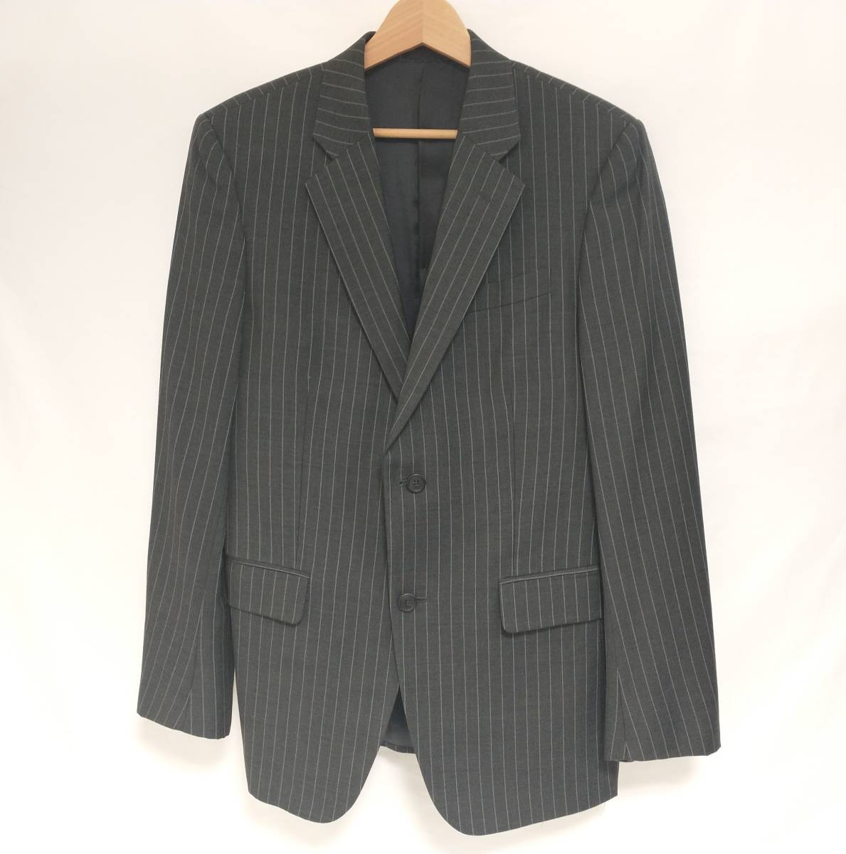 PRADE setup jacket slacks size 48R wool check GRY Prada 