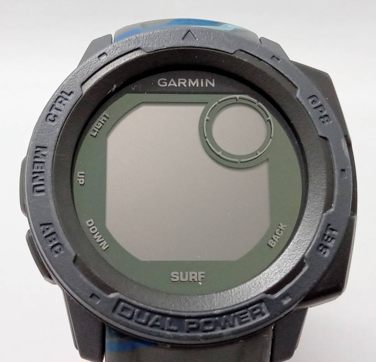 ジャンク GARMIN INSTINCT DUAL POWER インスティンクトデュアルパワー Surf Edition スマートウォッチ ソーラー GPS 動作未確認品