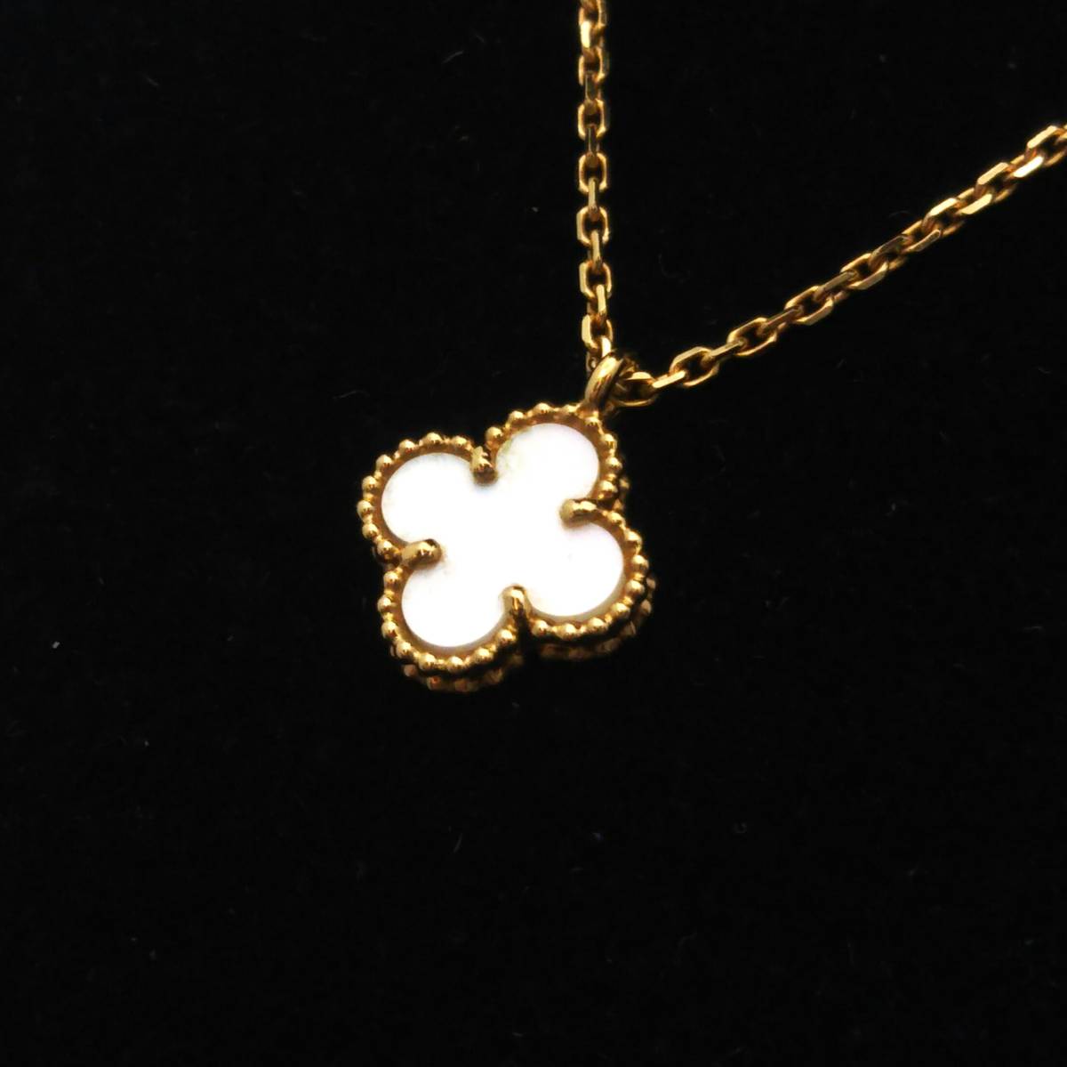 最新人気 K18 ヴァンクリーフ&アーペル Cleef&Arpels Van 付属品あり 40cm 店舗受取可 ゴールド イエロー ネックレス ブランドアクセサリー 2.90g その他