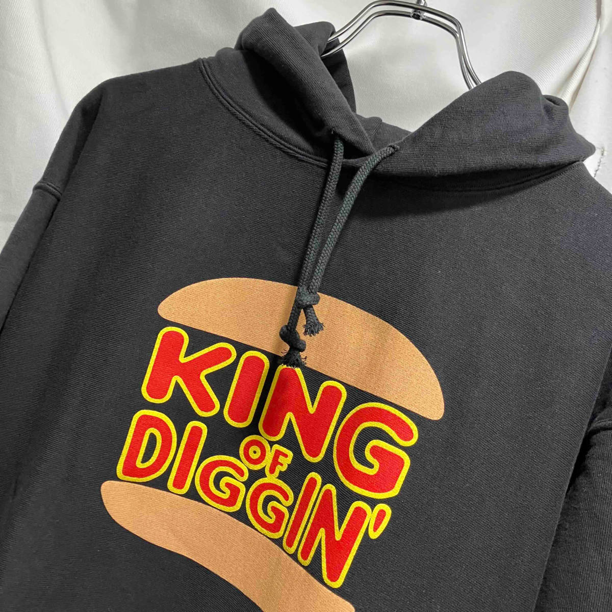 23AW RECOGNIZE KOD HOODIE KING of DIGGIN’ キングオブディギンフーディ パーカー ブラック サイズ:L タグ付き レコグナイズ_画像3