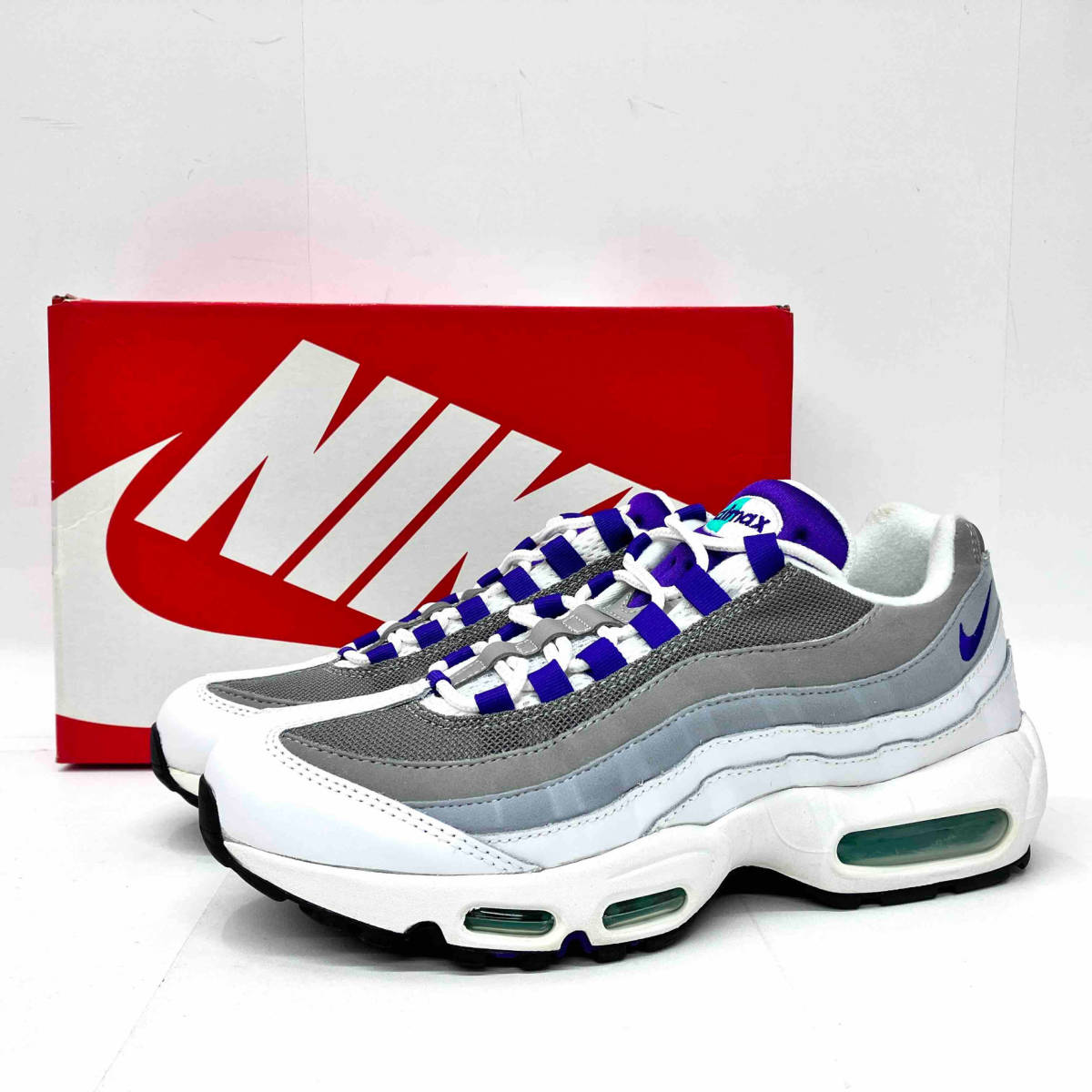 Nike WMNS Air Max 95 White/Court Purple ナイキ ウィメンズ エア マックス95 ホワイト/コートパープル 307960-109 サイズ27.0cm