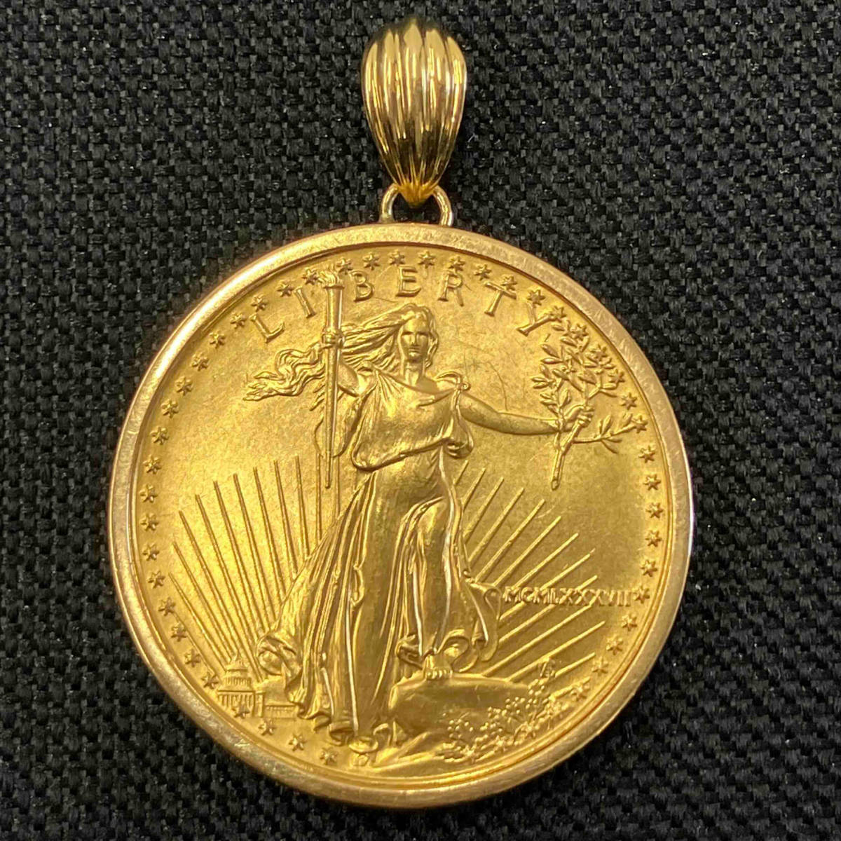K22|K18 frame Liberty Eagle gold coin 1/2 ounce coin top 19.2g