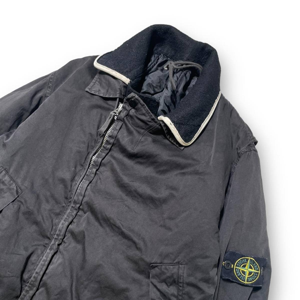 06AW STONE ISLAND RASO GOMMATO JKT ジャケット ブルゾン L ブラック系 ストーンアイランド 店舗受取可_画像3