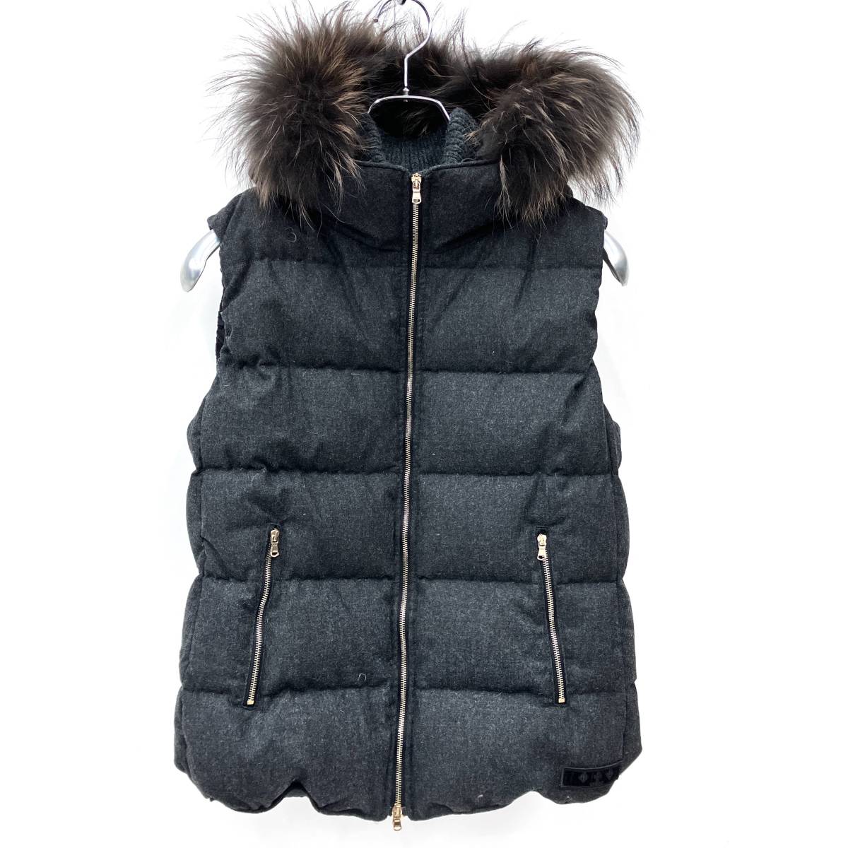 TATRAS タトラス hood fur puffer Vest フードファー ダウンベスト カシミヤ混 インポートブランド LTA14A418 サイズ03_画像1