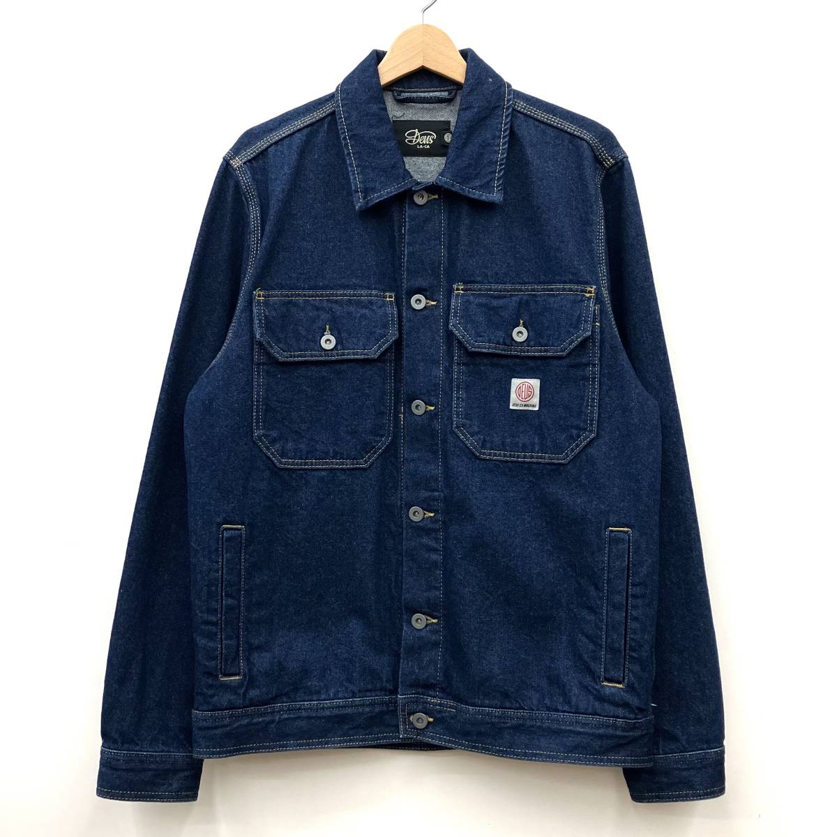 DEUS EX MACHINA デウスエクスマキナ KANAN WORK JACKET - DRY INDIGO デニムワークジャケット DMW226611 Gジャン サイズM