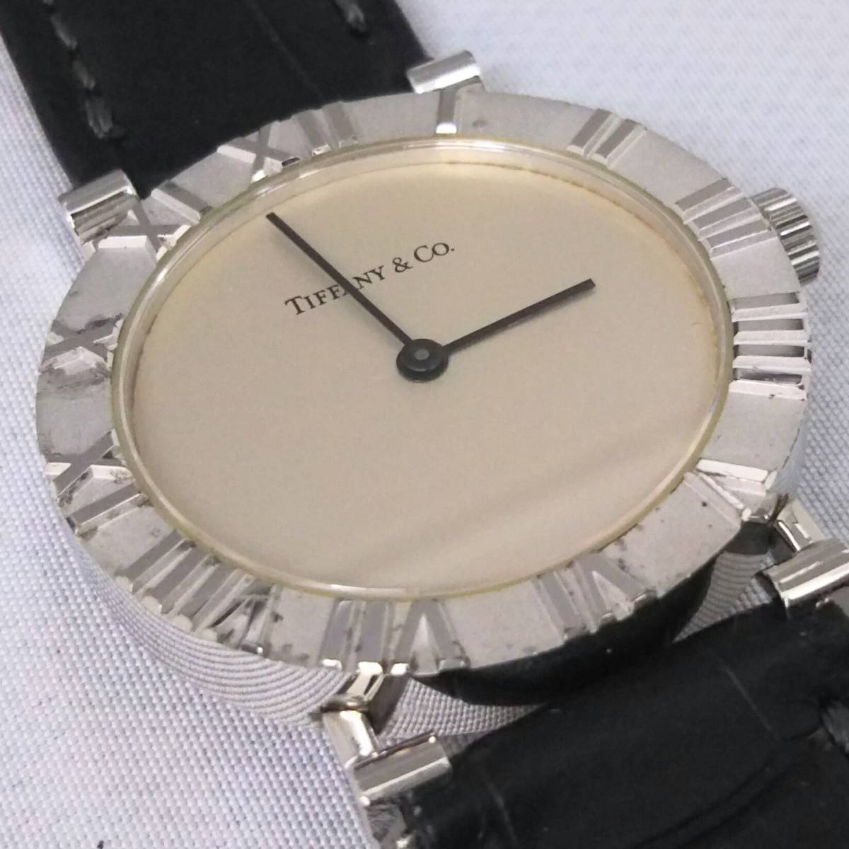 【23年12月OH済】TIFFANY＆Co. ティファニー M0640 アトラス 腕時計 銀文字盤 アナログ_画像5