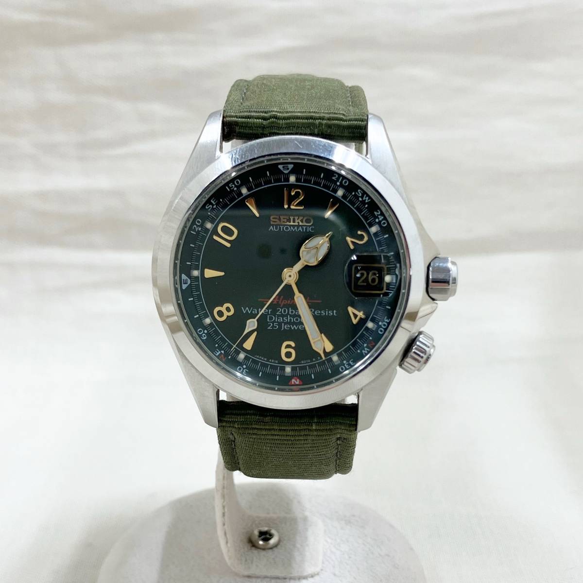 SEIKO セイコー PROSPEX プロスペックス Alpinist アルピニスト SCVF009(4S15-6000) グリーン 自動巻き 本体のみ ベルト非純正 腕時計_画像2