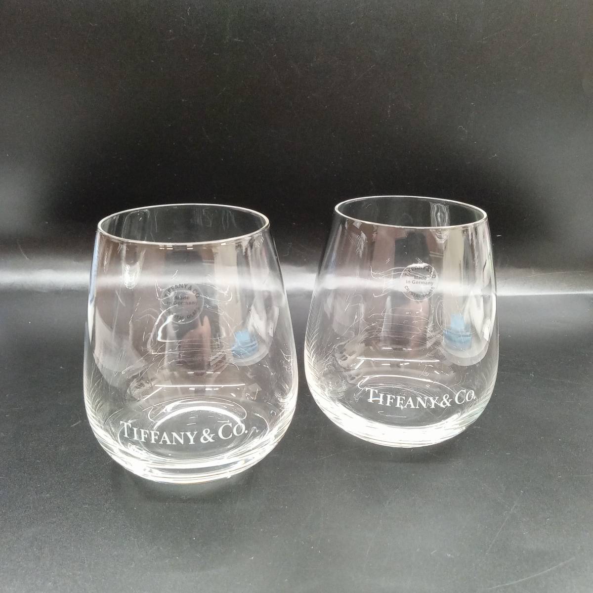 TIFFANY＆Co ティファニー タンブラー グラス ガラス 2客 店舗受取可_画像1