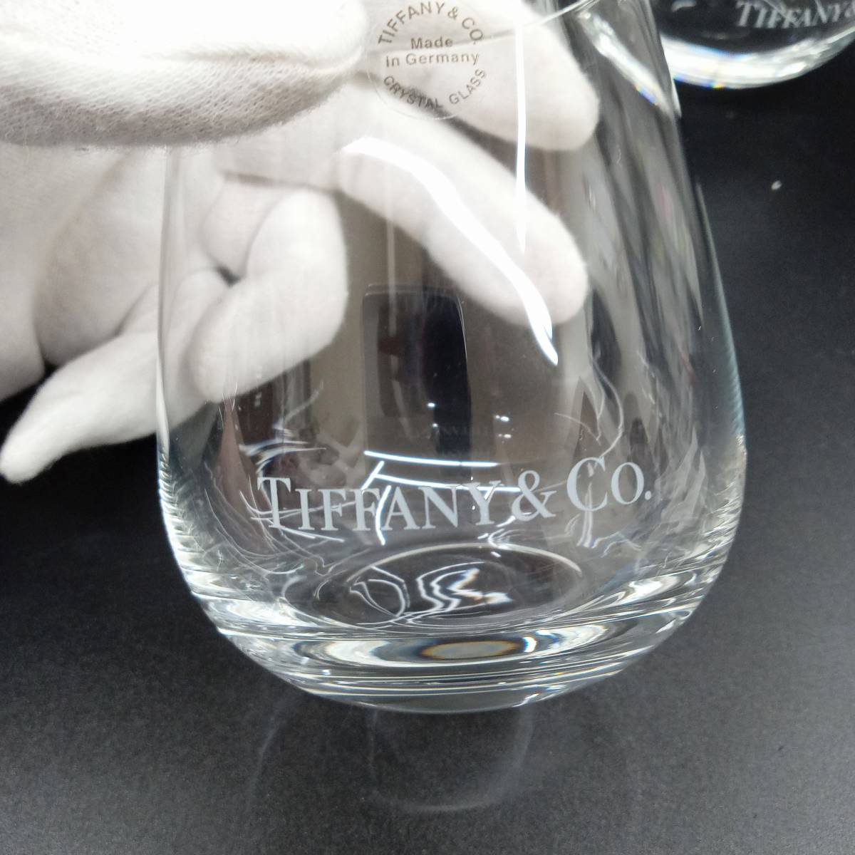TIFFANY＆Co ティファニー タンブラー グラス ガラス 2客 店舗受取可_画像2