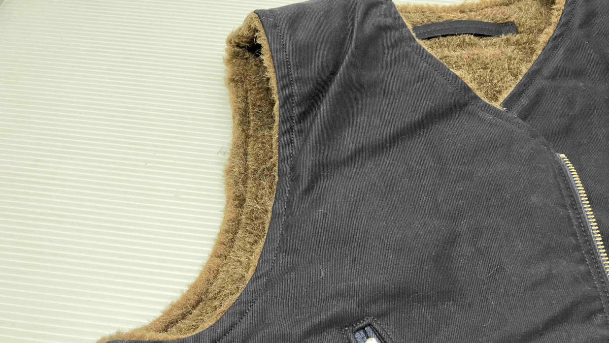 ★ NIGEL CABOURN ナイジェルケーボン 8047-00-70001 DECK VEST REVERSIBLE デッキベスト 日本製 裏毛80% サイズ フリー ネイビー 冬_画像5