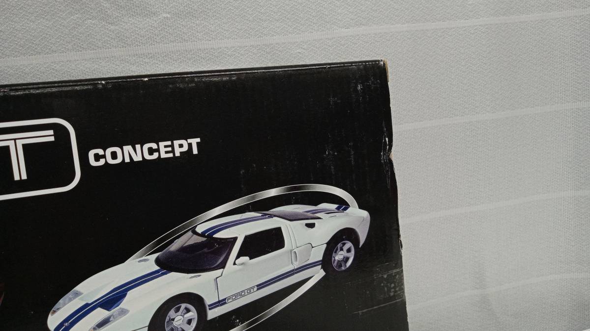 現状品 MOTOR MAX Ford FORD GT ホワイト concept 1:12 SCALE DIE CAST COLLECTION_画像3