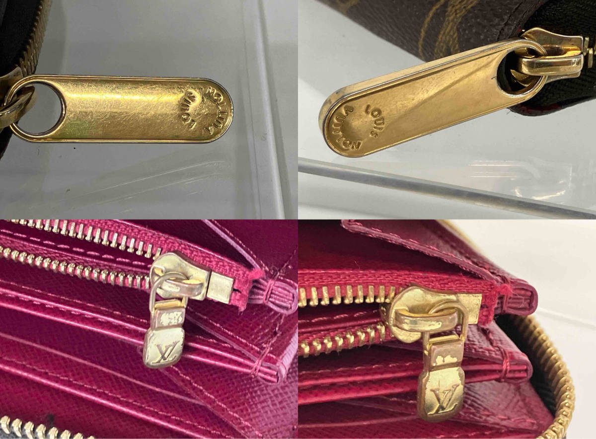 ジャンク LOUIS VUITTON／モノグラム GI1168 ジッピーヴォレット フューシャ　M41895 長財布_画像3