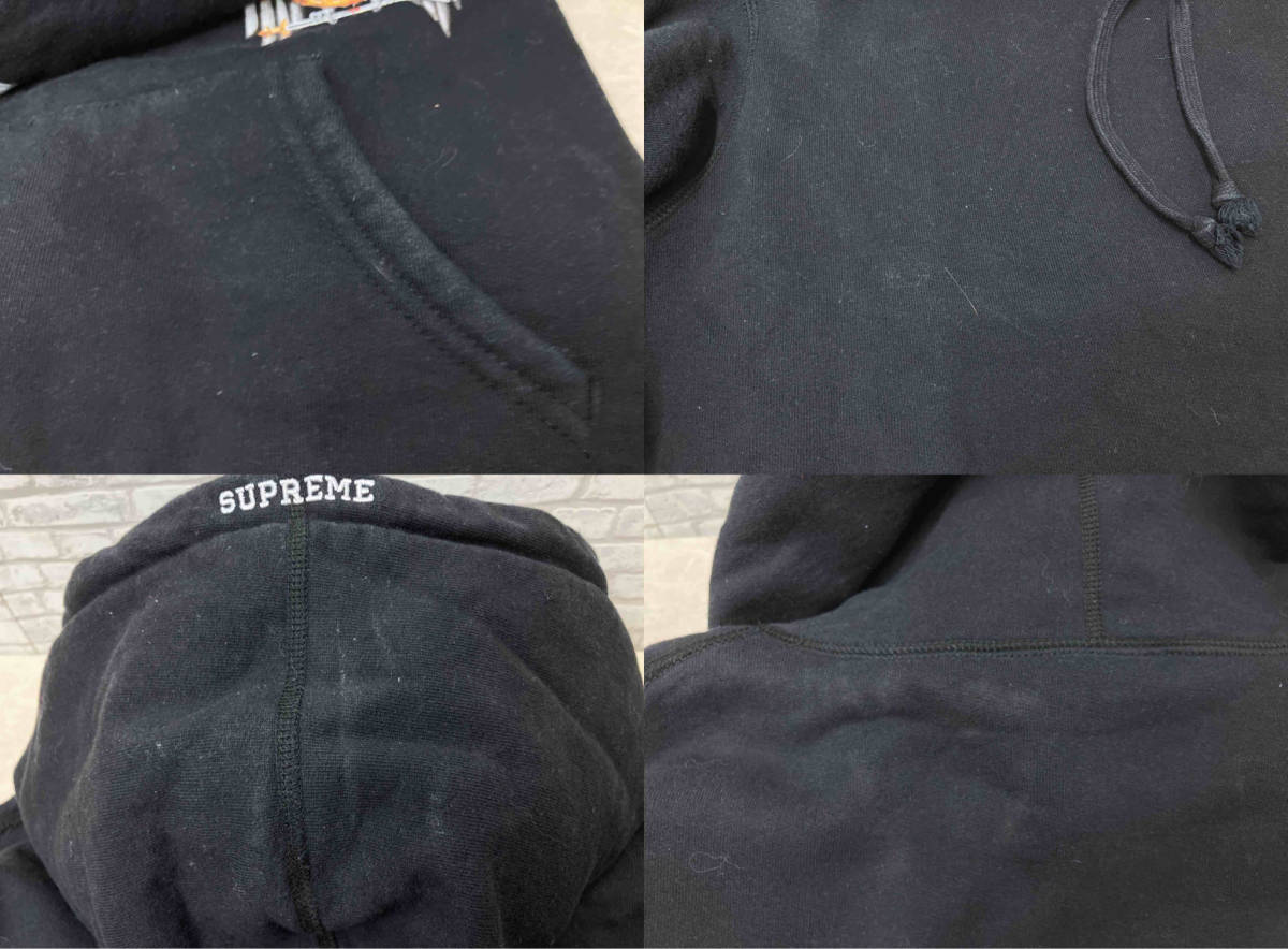 Supreme × SLAYER シュプリーム ×スレイヤー 16AW hooded sweatshirt スウェットパーカー slayer eagle メンズ M ブラックの画像8