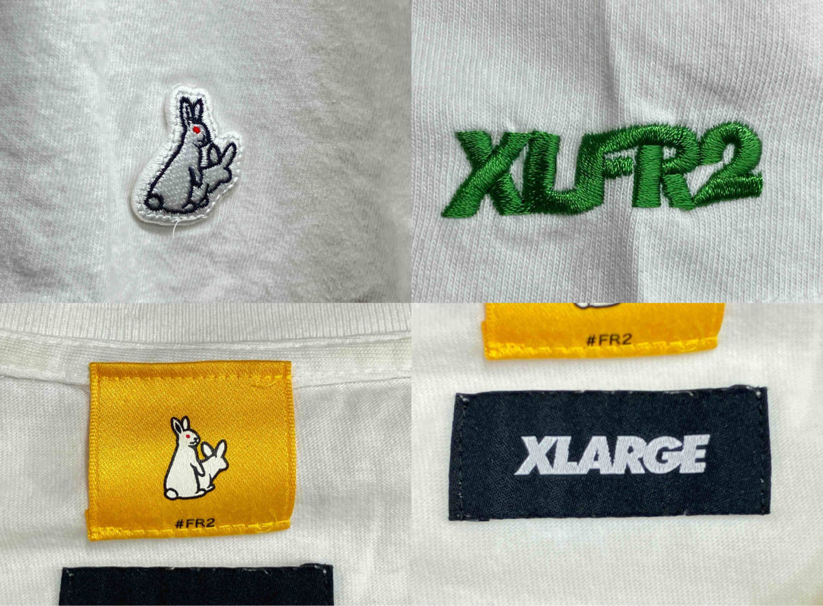 X-LARGE/#FR2(Fxxking Rabbits)/エクストララージ/エフアールツー/コラボ/半袖Tシャツ/プリント/バイカーガール/2020年/Mサイズ/襟周り汚れの画像5