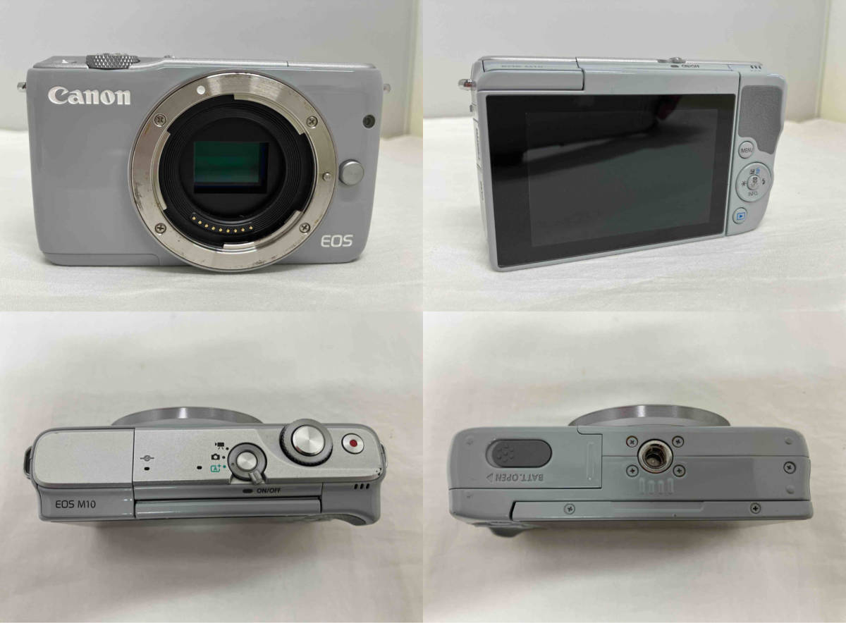 箱・説明書なし Canon EOS M10 W KIT EOS M10 ダブルレンズキット 0923C024 (グレー) デジタル一眼_画像3