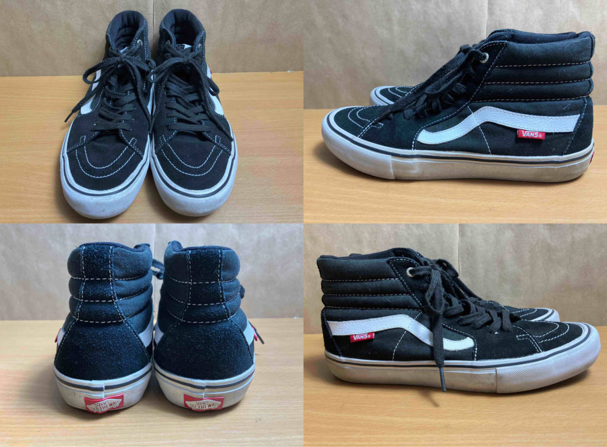 VANS バンズ skateboard shoe PRO ハイカットスニーカー 27.0cm ブラック_画像2