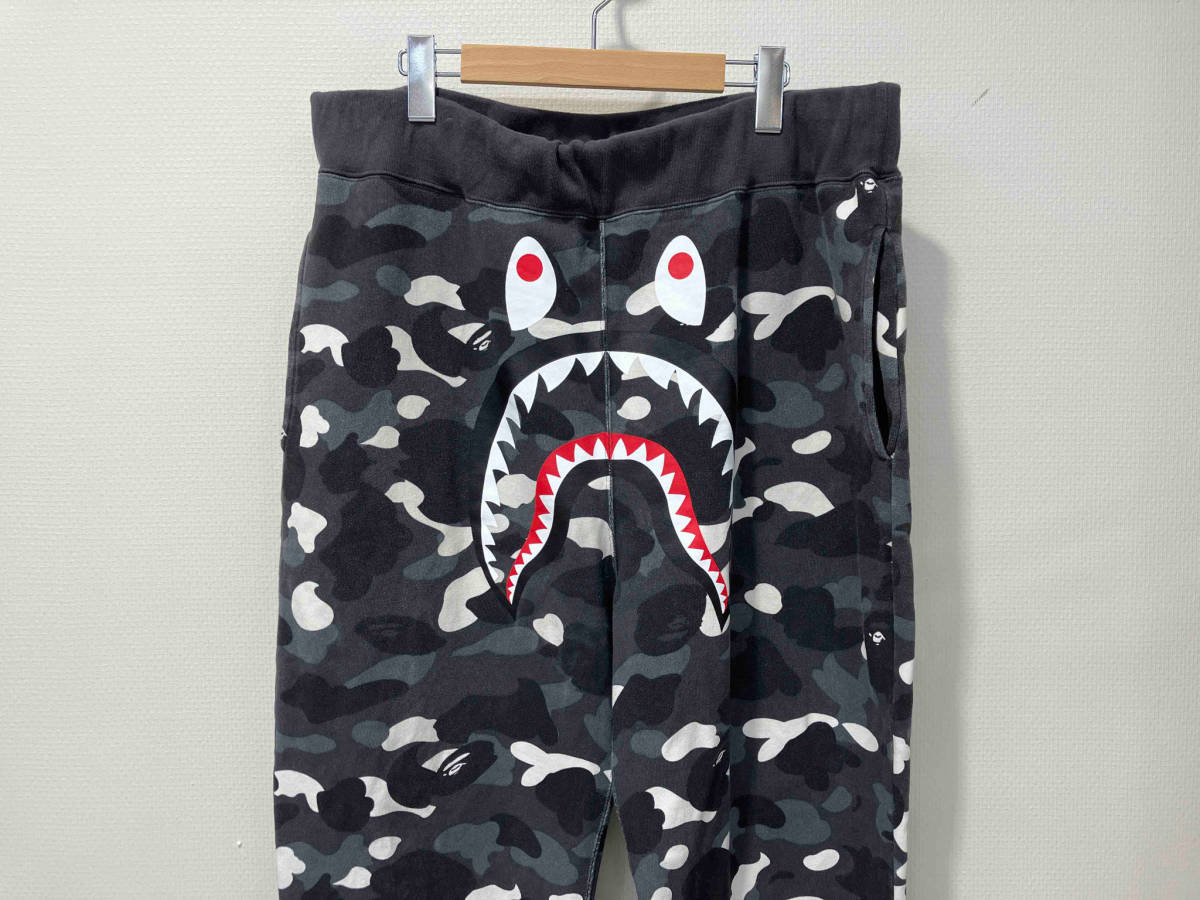 A BATHING APE ボトム CAMO カモフラ 蓄光 スウェットパンツ 2XL SHARK シャーク