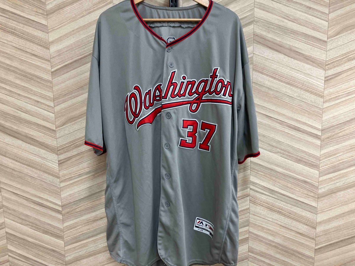 MLB Majestic WashingtonNationals StephenStrasburgマジェスティックワシントンナショナルズ スティーブンストラスバーグAuthentic Jersey_画像1