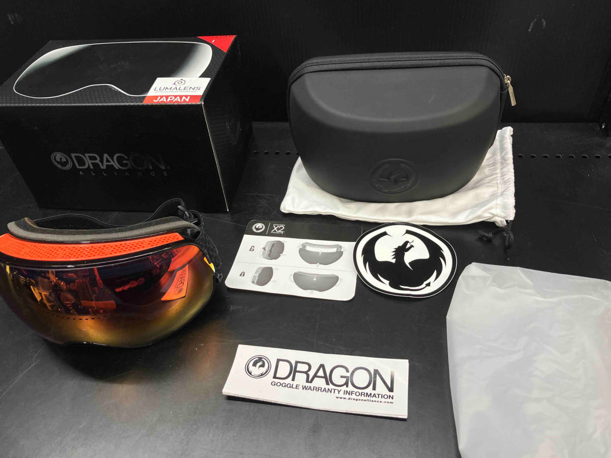 【箱付き】 DRAGON X2 2021 ゴーグル　ドラゴン　BASE JAPAN SPLITRED LLJREDION スノーボード　スキー　ウィンタースポーツ_画像1