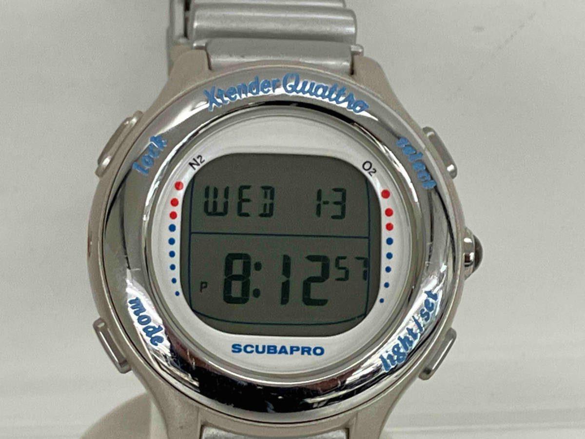 ジャンク 【腕時計】SCUBAPRO Quattro サンセットシルバー　付属品有り_画像1
