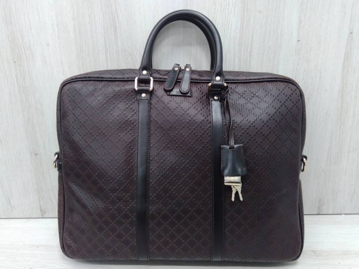 グッチ GUCCI 201480 /ビジネスバッグ ブラウン キー・南京錠付
