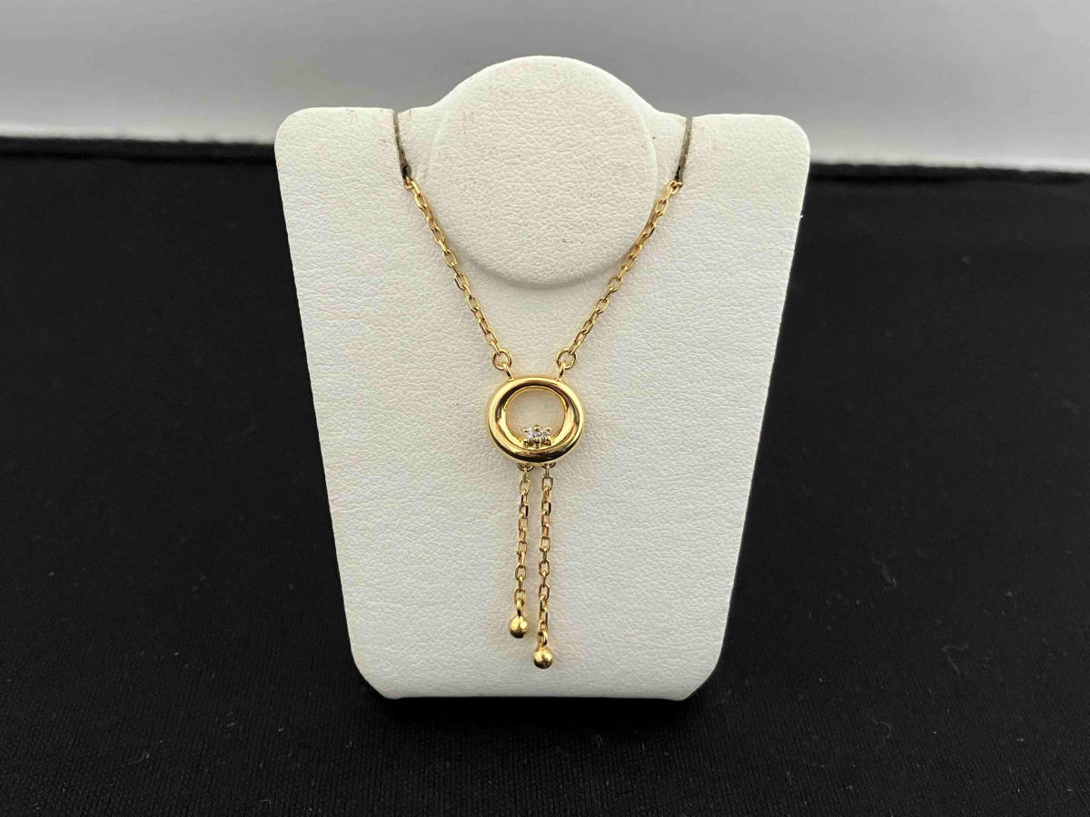 【オンラインショップ】 K18/ダイヤ0.3ct/40cm/4.8g/ネックレス イエローゴールド