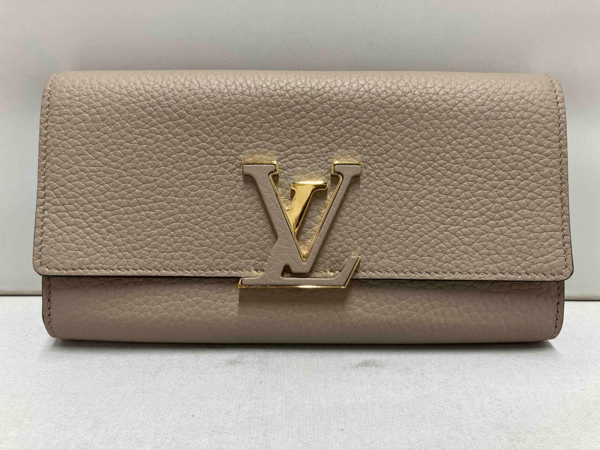 LOUIS VUITTON ポルトフォイユ・カプシーヌ ガレ M61249 長財布 トリヨンレザー ベージュ